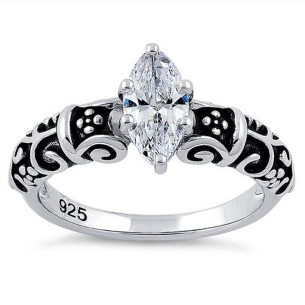 Sterling Silver Marquise Ring